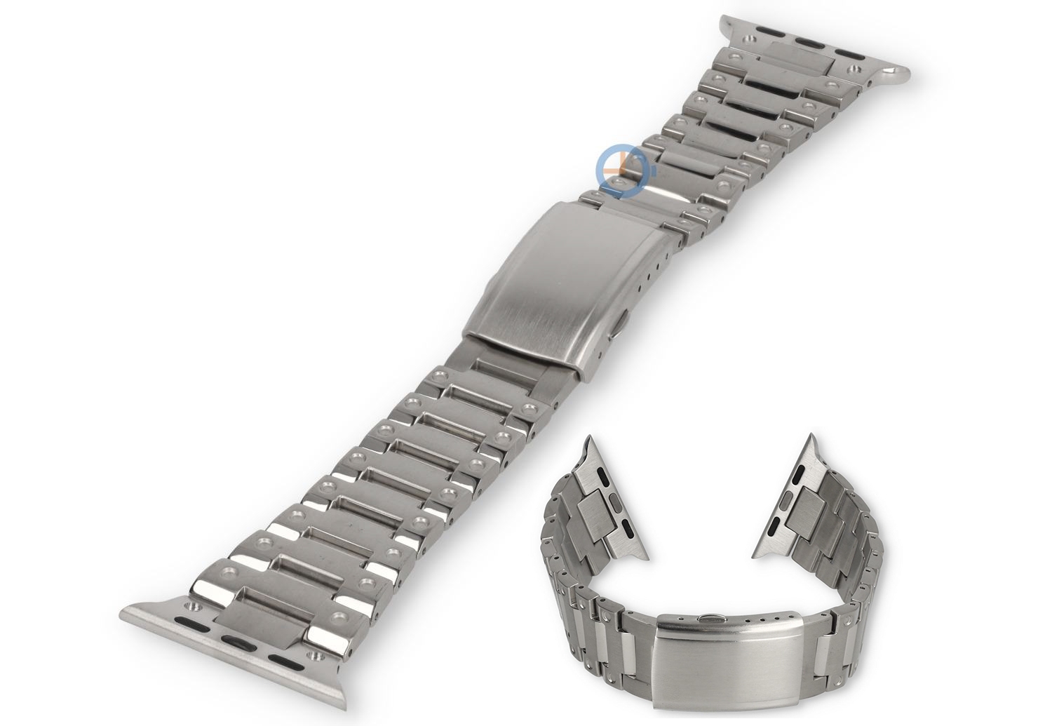 G-Shock style bandje Apple Watch 45 - titanium silver