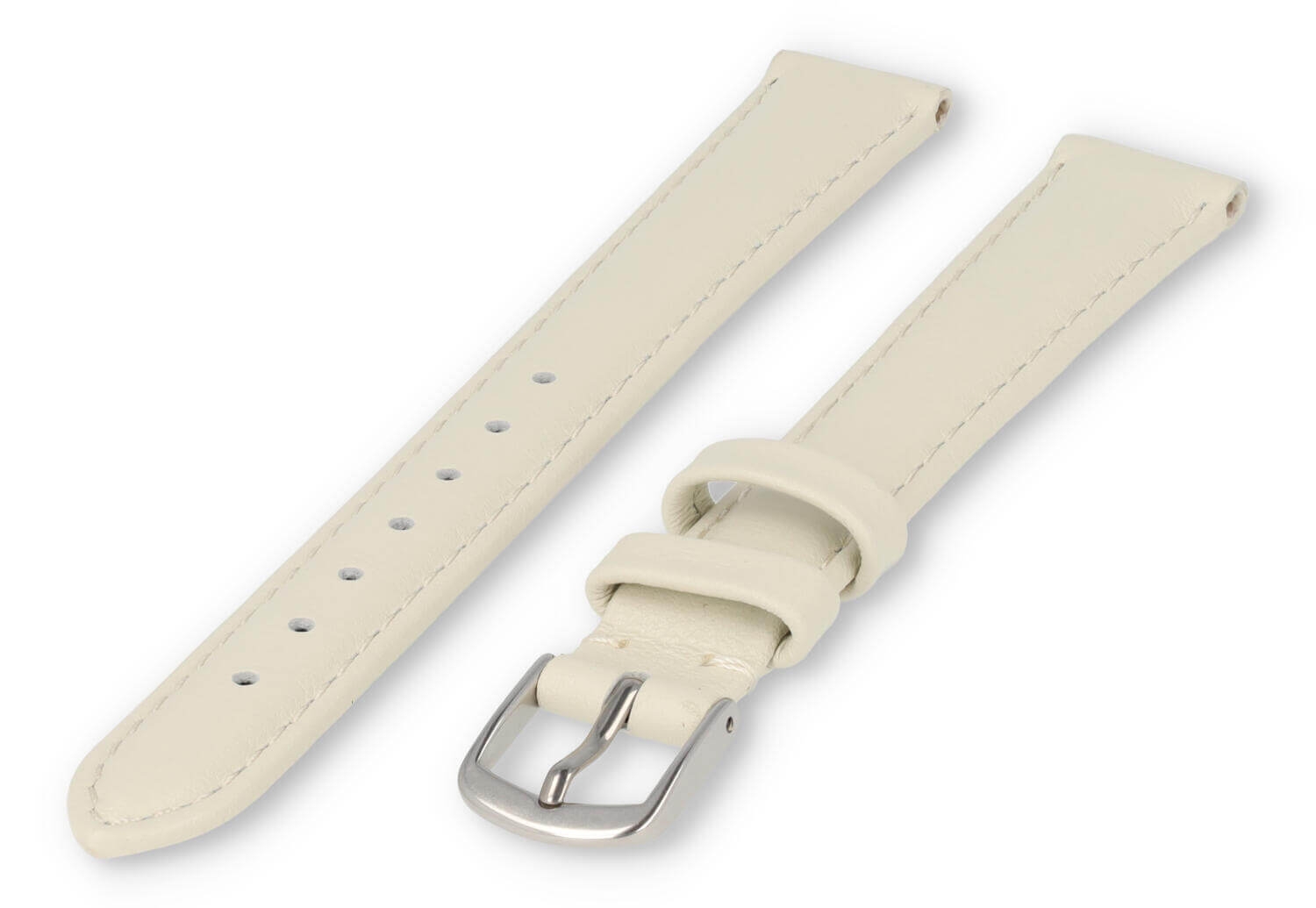 XL horlogeband glad leer - 14mm - zand