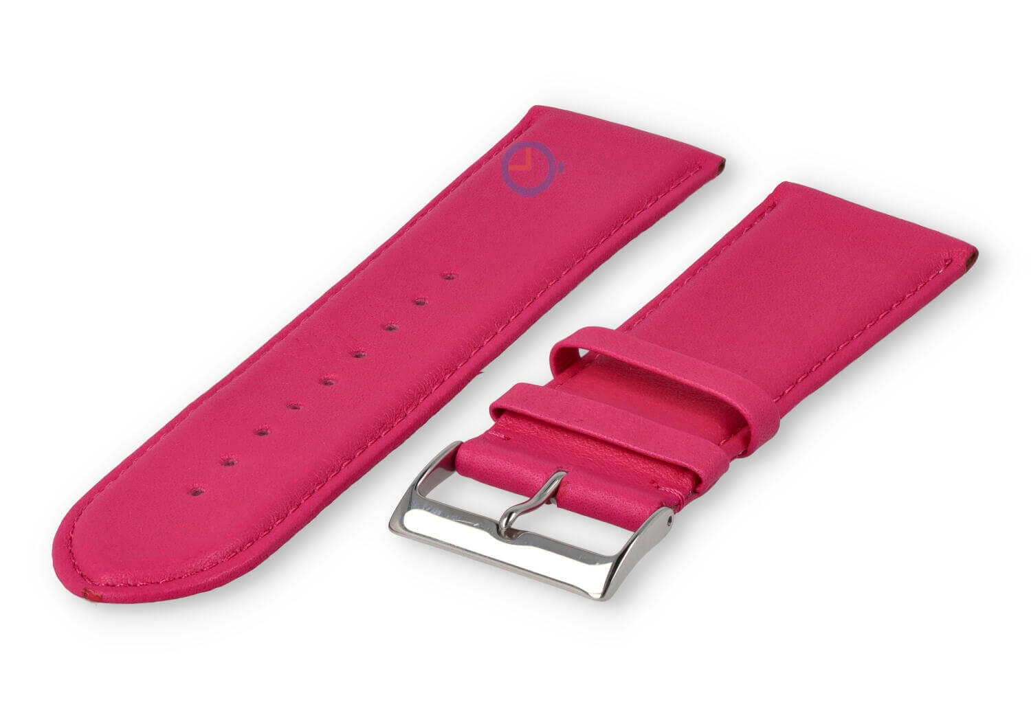 28mm horlogeband glad leer - Barbie