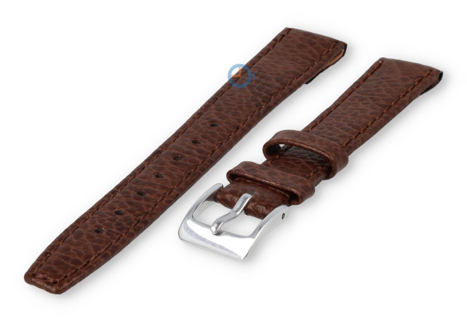 Clip horlogeband 14mm - kalfsleer bruin