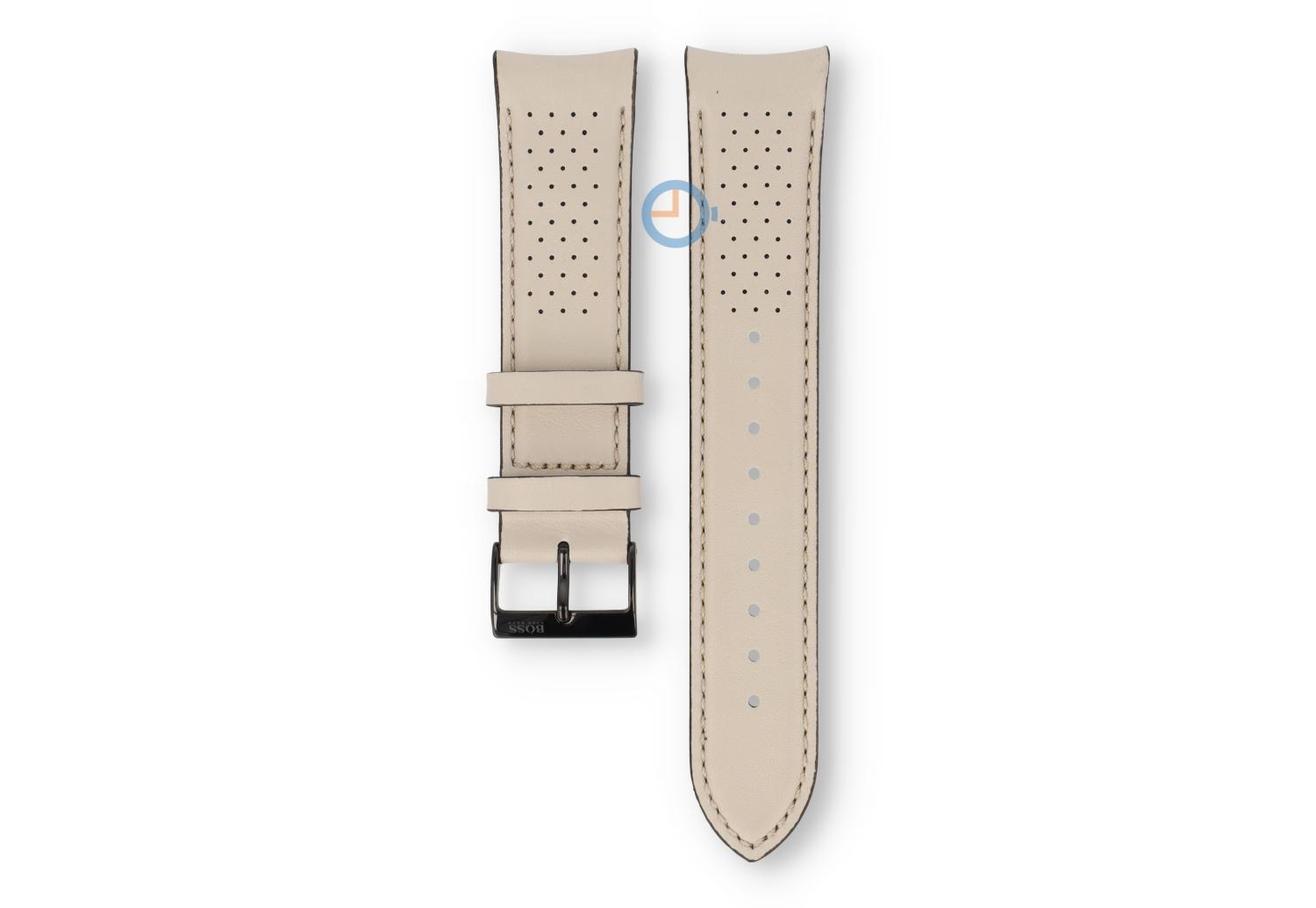 Hugo Boss 22mm horlogeband - beige
