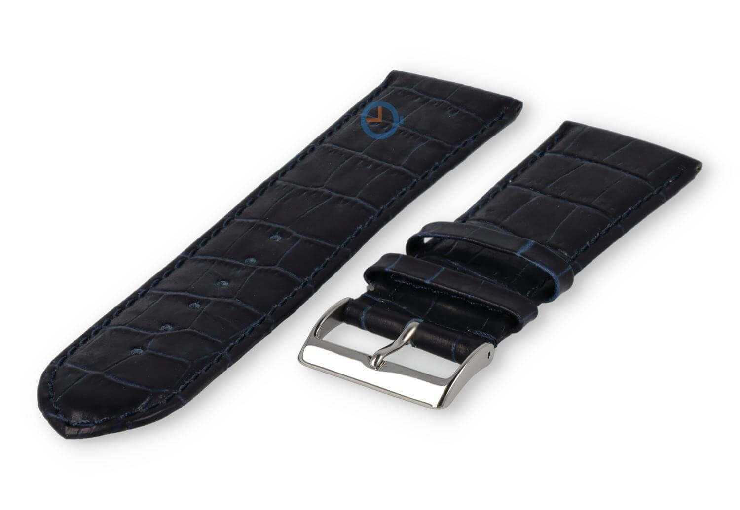 Horlogeband van kalfsleer - 26mm - donkerblauw