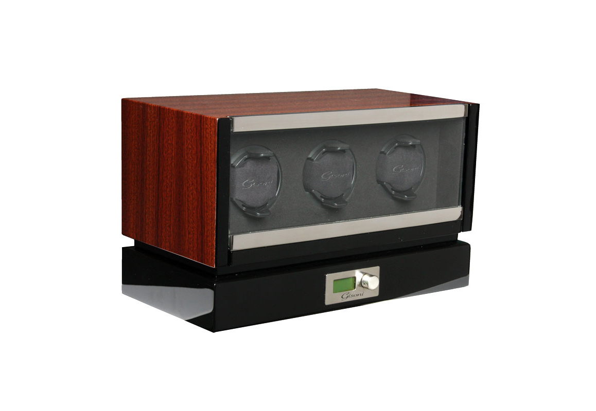 Gisoni Watchwinder Solenzara 3 burgandy