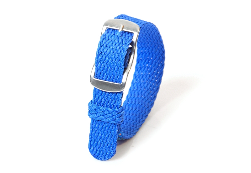 Perlon horlogeband 14mm royal blauw
