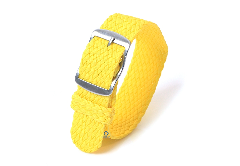 Perlon horlogeband 22mm geel