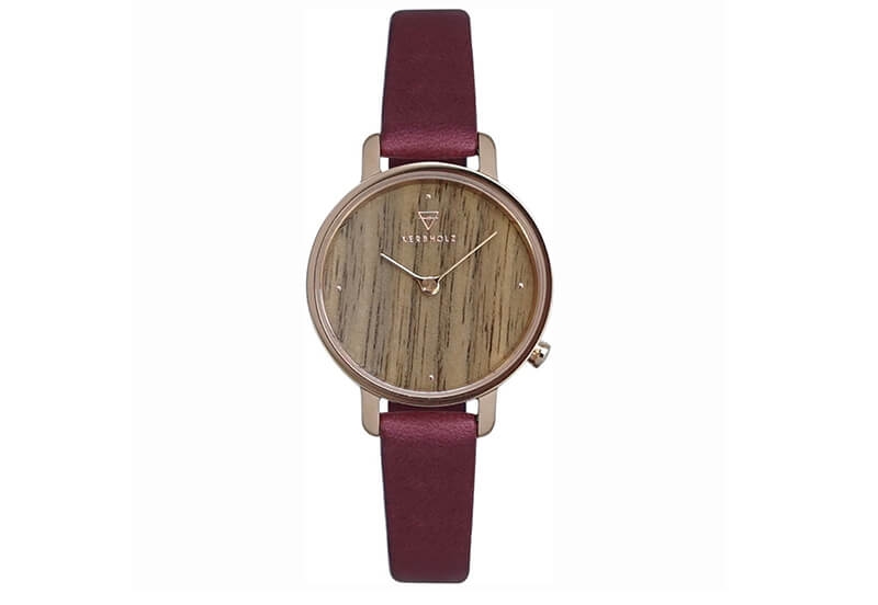 Kerbholz Horlogeband Emma Walnut BERRY
