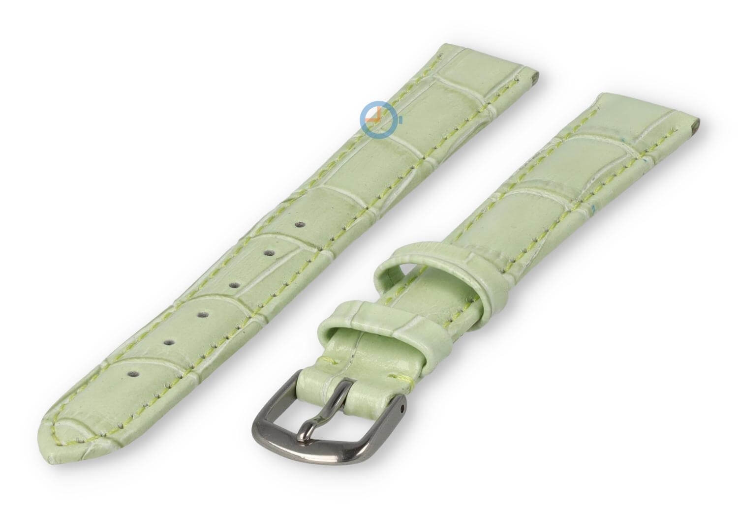XL horlogeband van leer - 14mm - pastelgroen