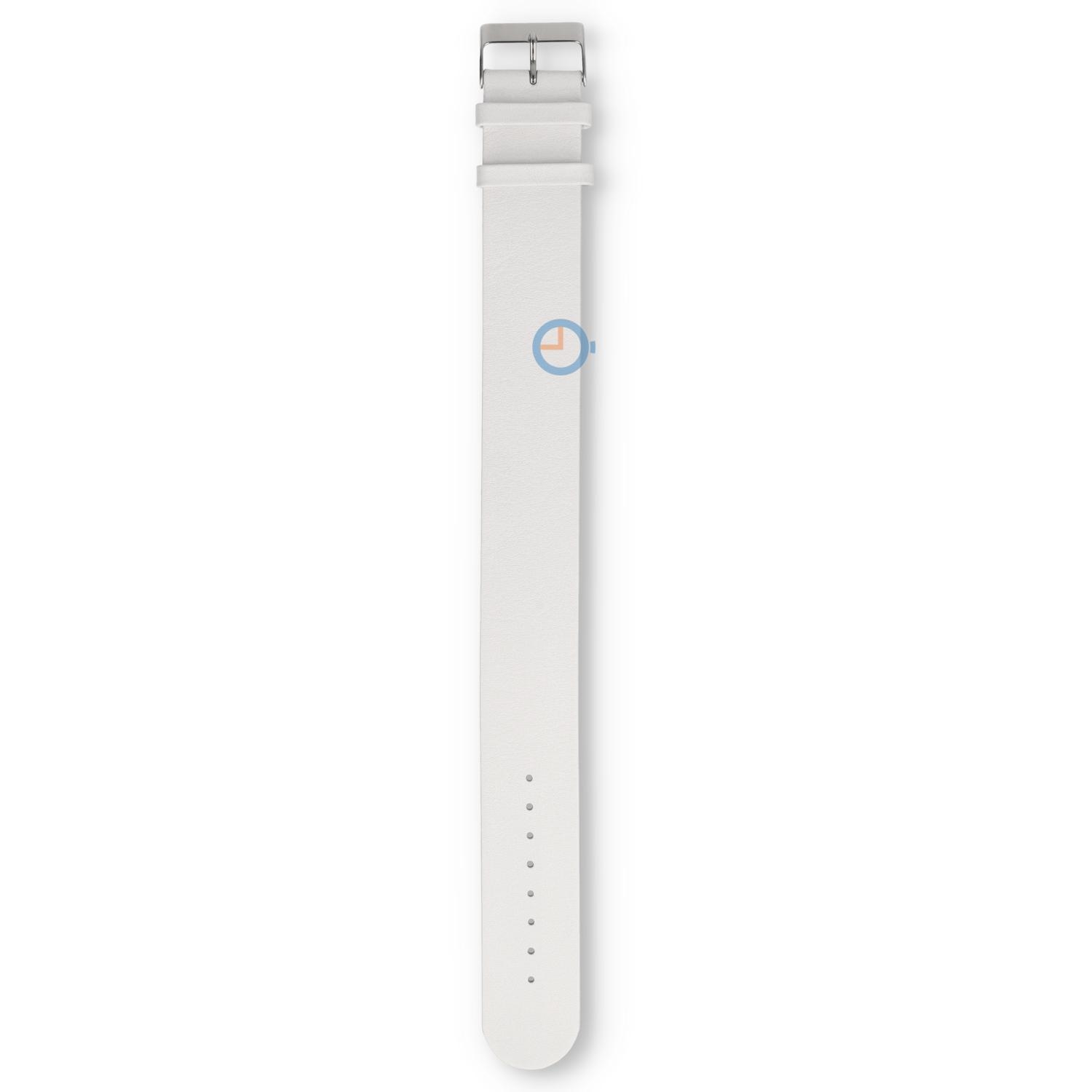 One-piece leren horlogeband - 24mm - wit