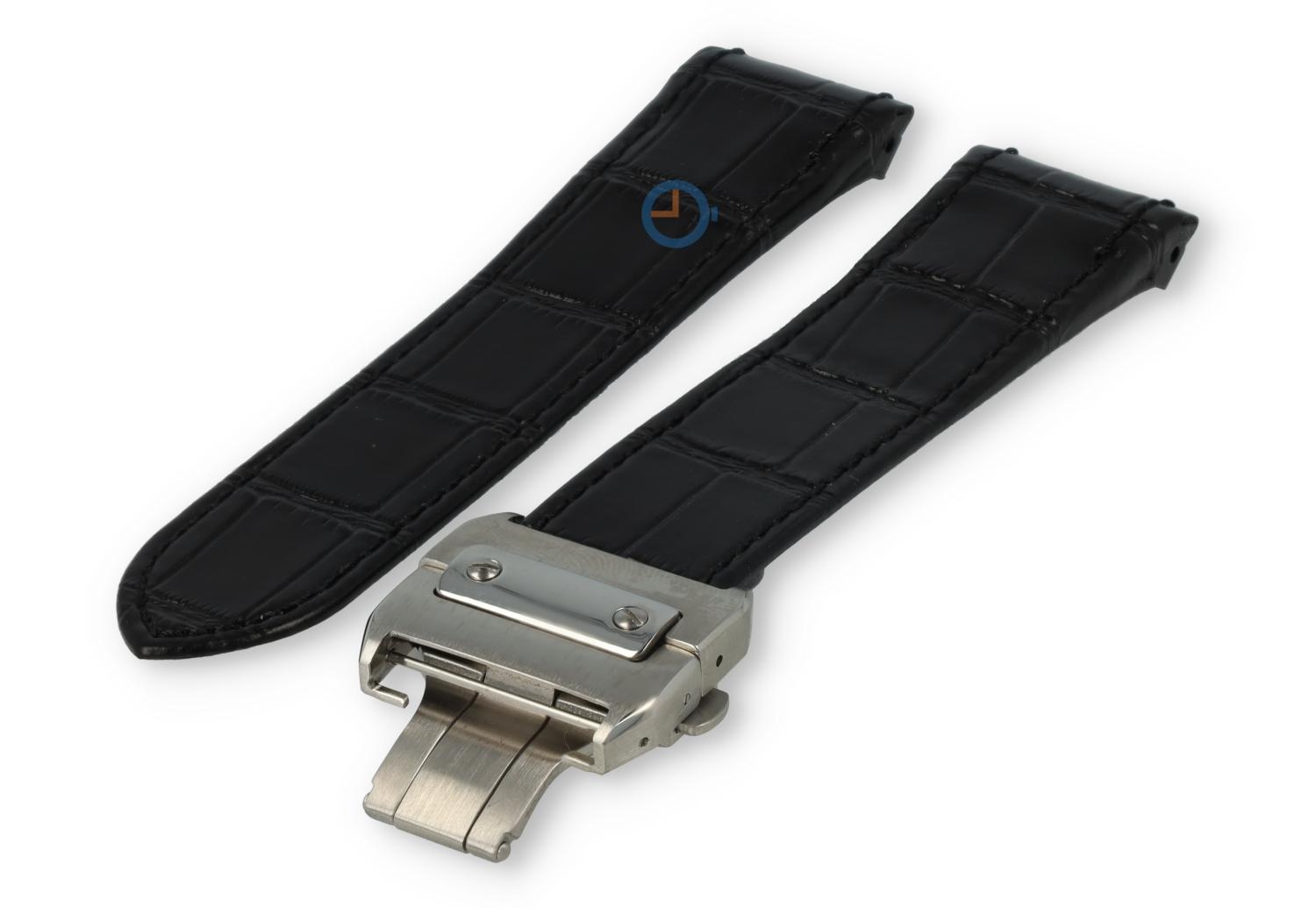 Horlogeband Cartier Santos 23mm - zwart