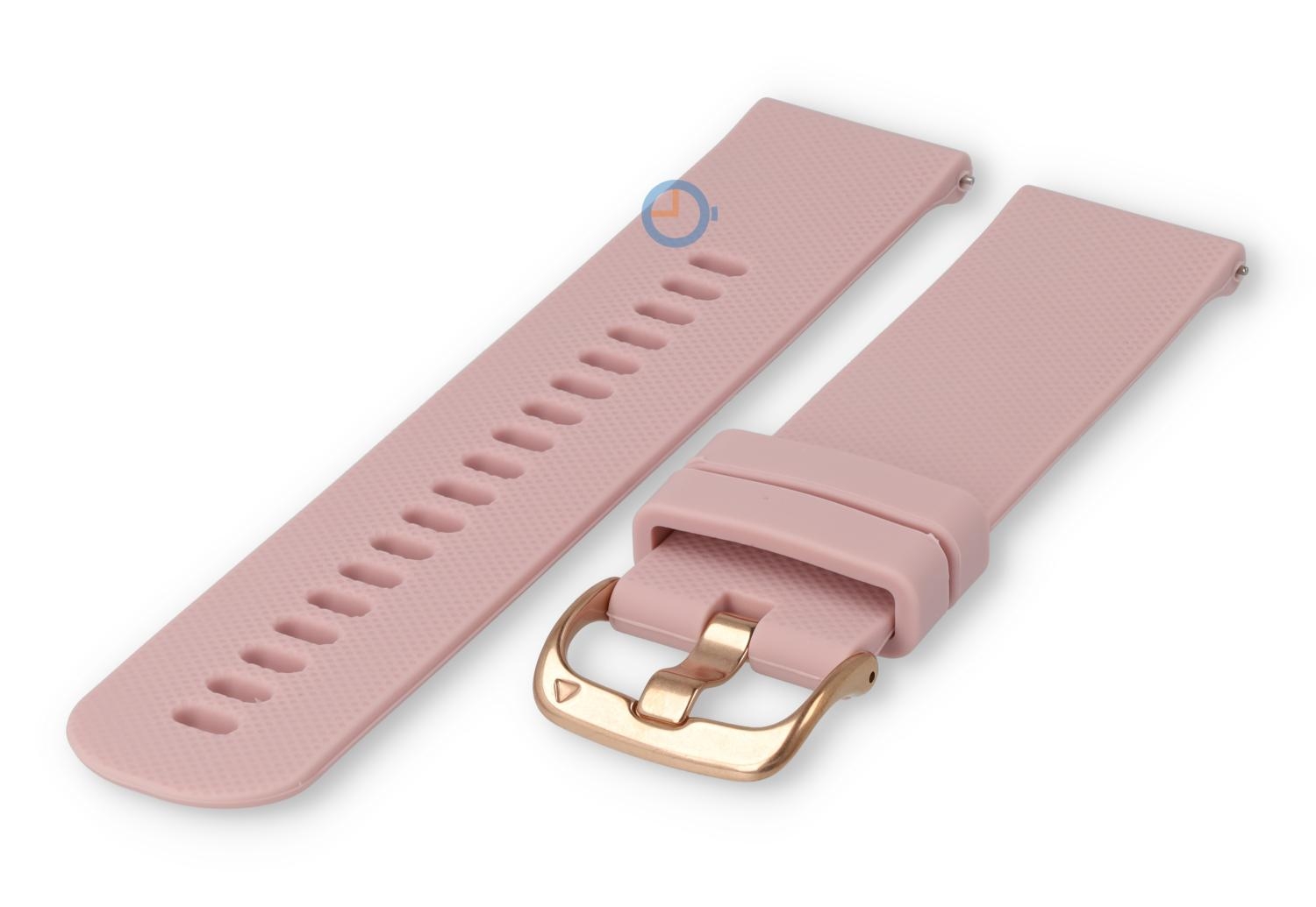 Siliconen sporthorloge band 22mm - oudroze