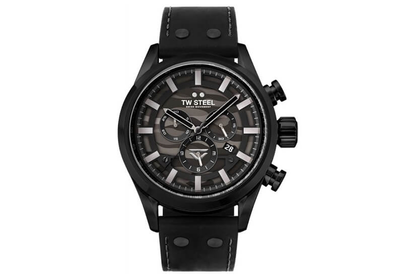 Horlogeband TW Steel SVS309 - Zwart