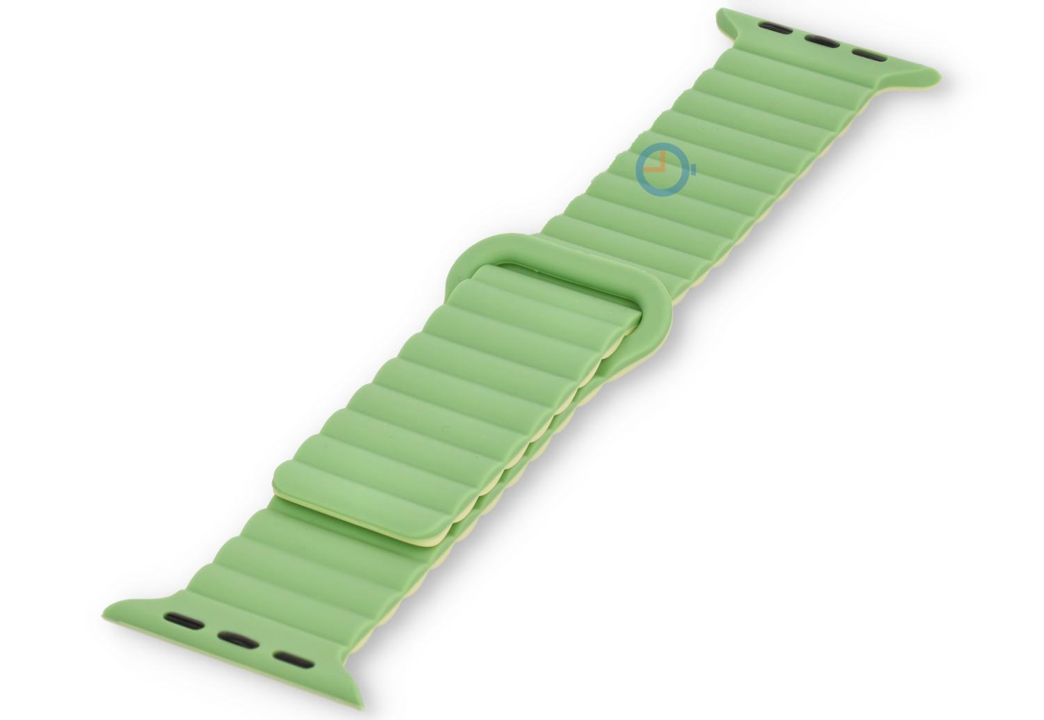 Magnetisch bandje Apple Watch 45mm - groen geel