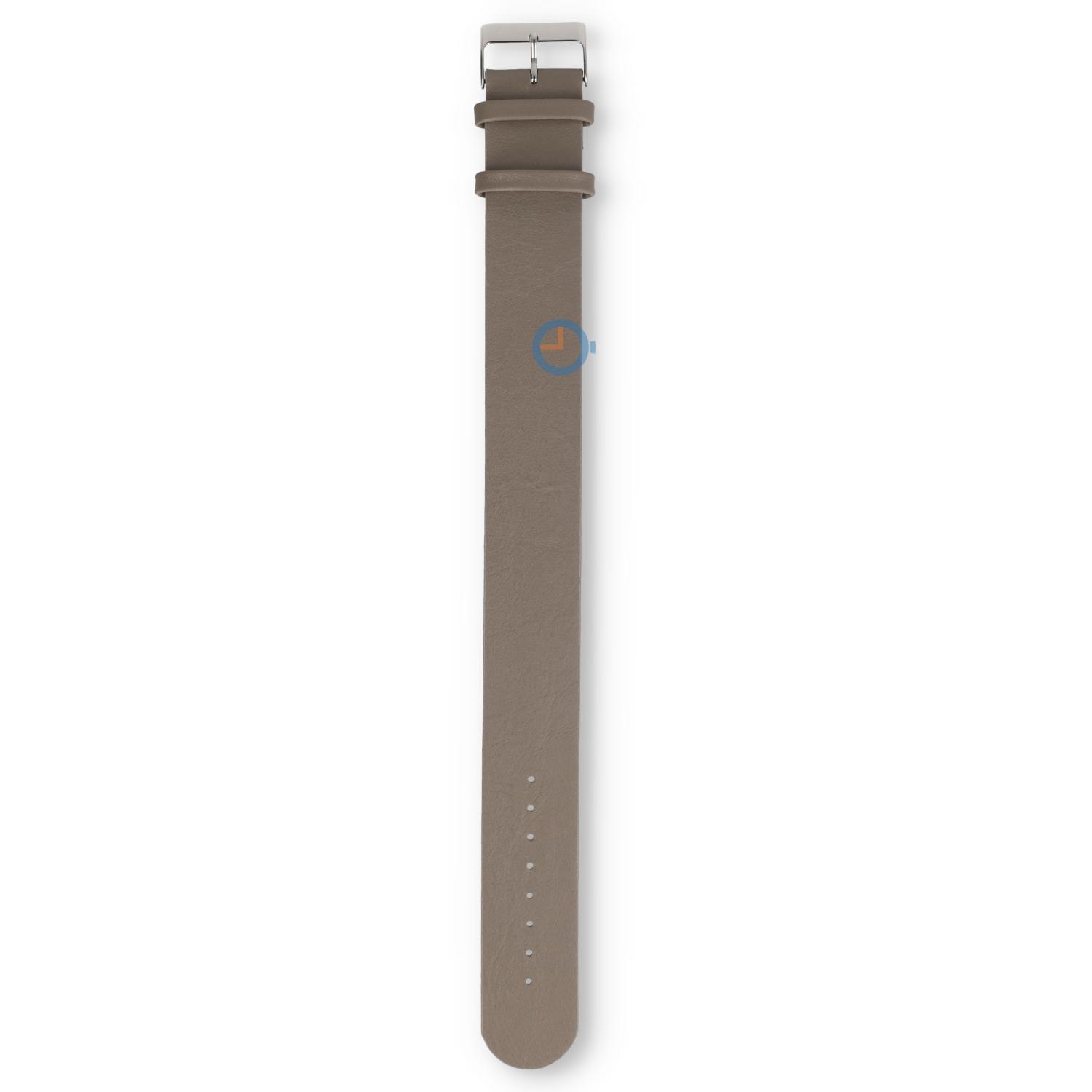 One-piece leren horlogeband - 22mm - taupe