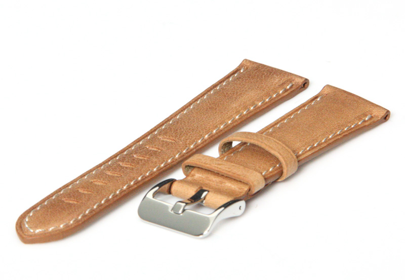 Horlogeband 20mm vintage lichtbruin