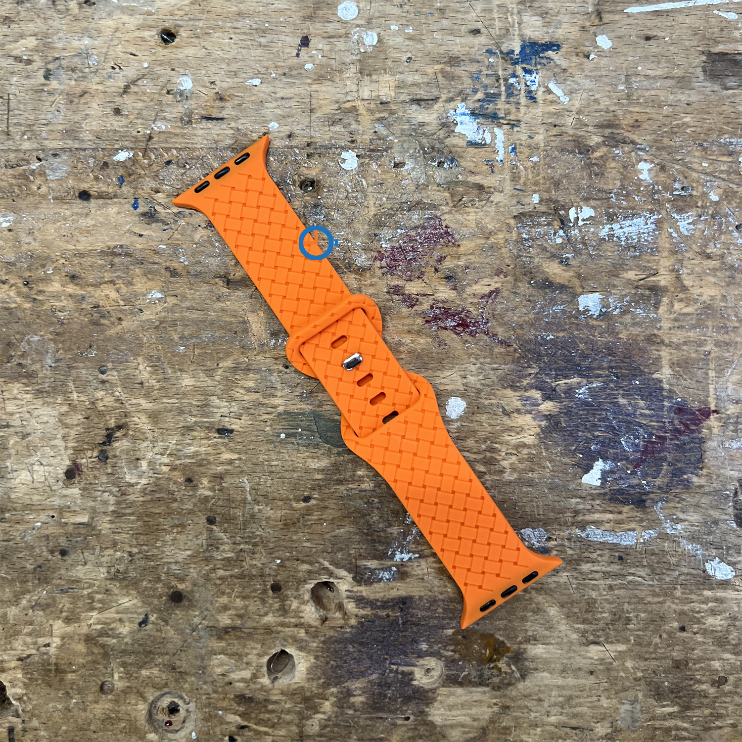 Siliconen vlechtbandje - Apple Watch 45mm - oranje
