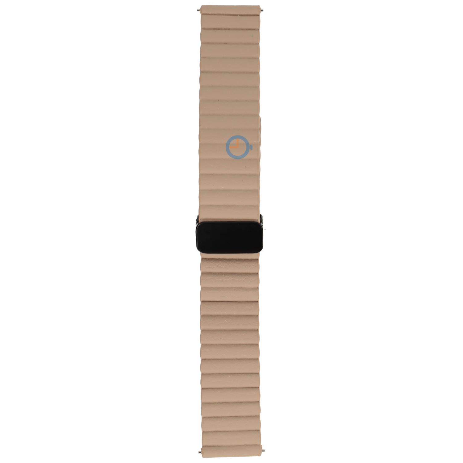 Magnetisch leren bandje - 22mm - beige