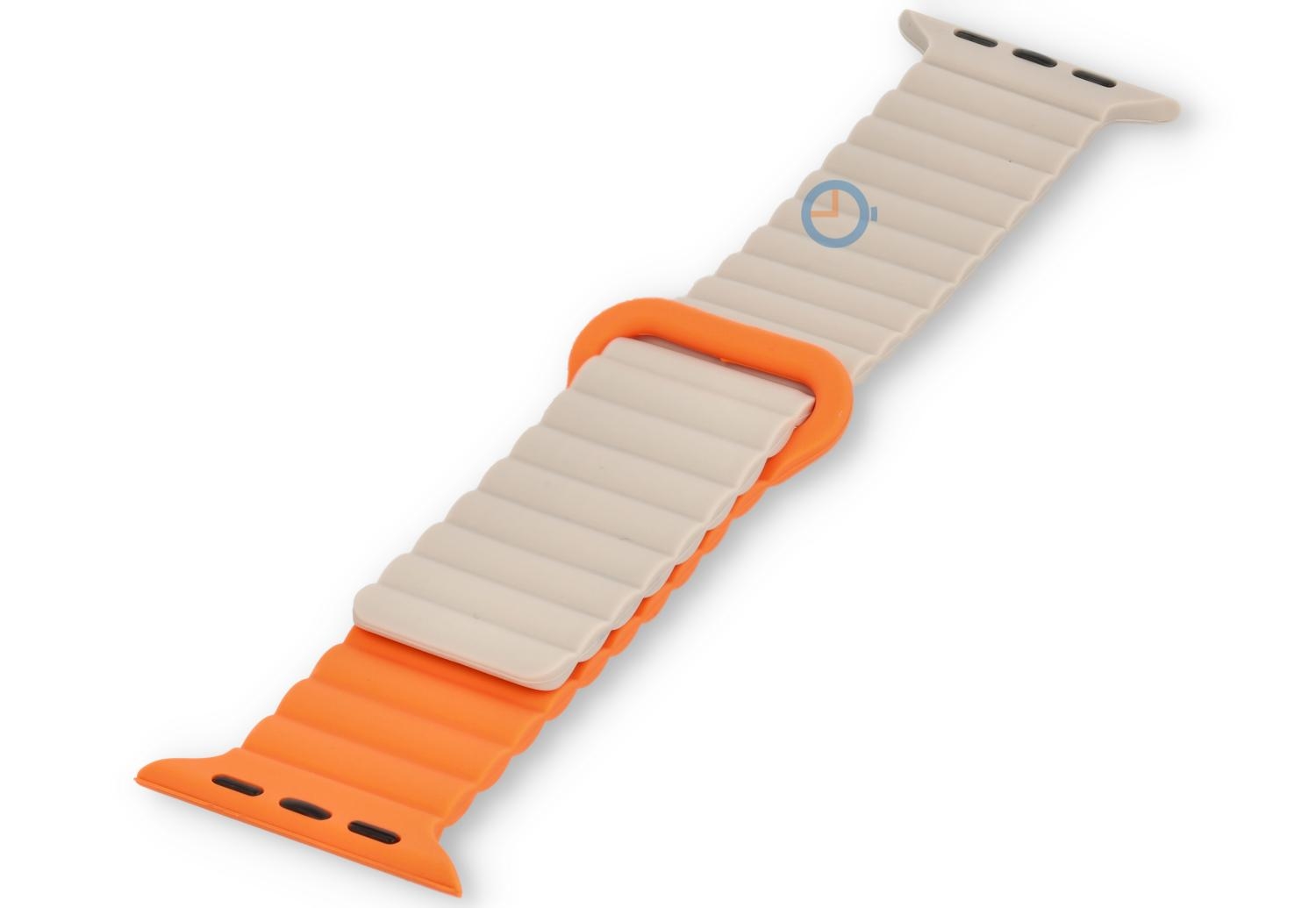 Magnetisch bandje Apple Watch 41mm - starlight orange