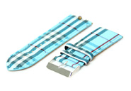 Horlogeband leer 28mm blauw