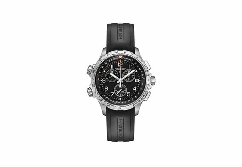 Hamilton horlogeband H77726351 - zwart siliconen