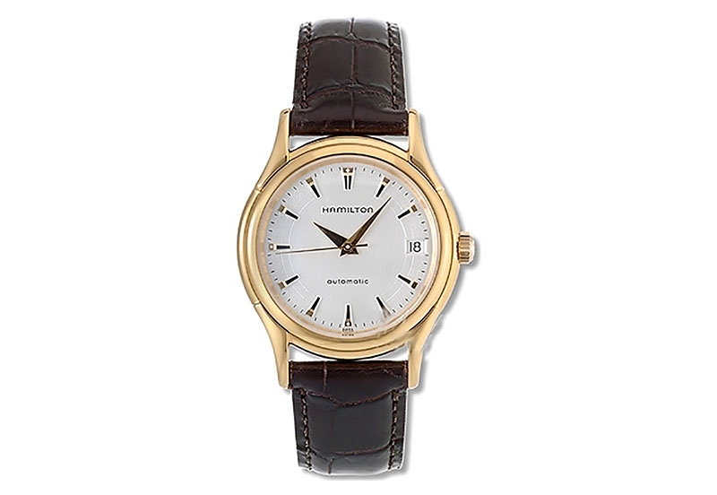 Hamilton horlogeband H18335551 - bruin leer