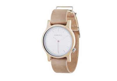 Kerbholz horlogeband Wilma Maple Nude
