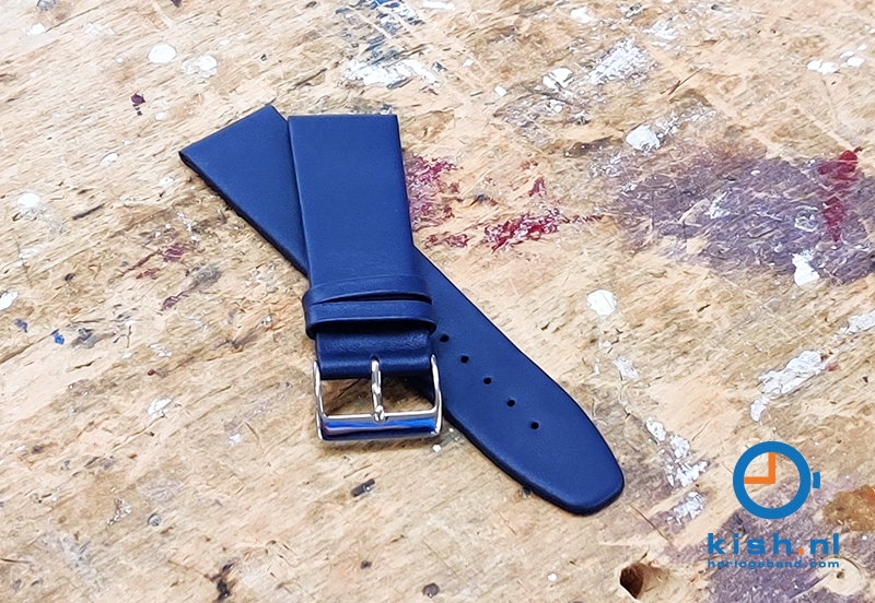 Naadloze horlogeband nappaleer - blauw