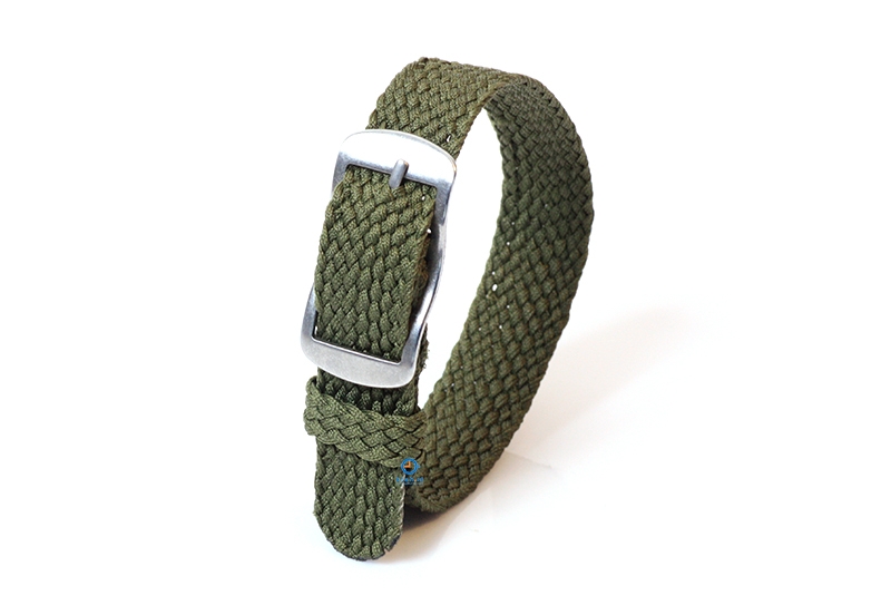 Perlon horlogeband 14mm donkergroen