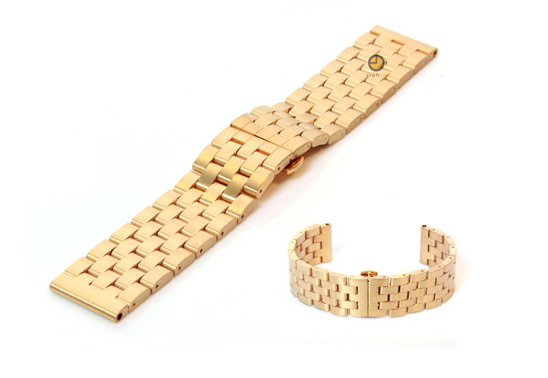 U-BOOT 24mm horlogeband staal mat goud