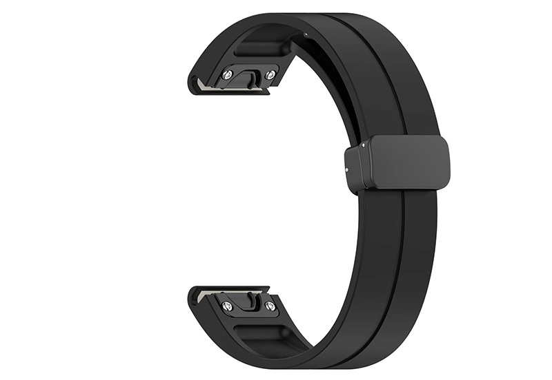 Garmin 26mm bandje - Zwart - magnetische vouwsluiting