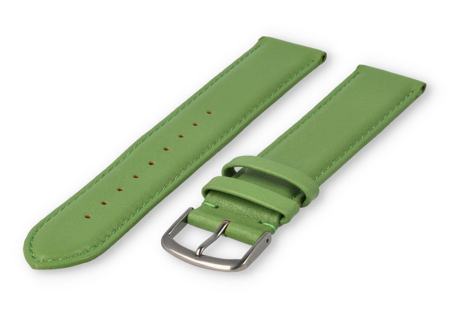 XL horlogeband glad leer - 20mm - appelgroen