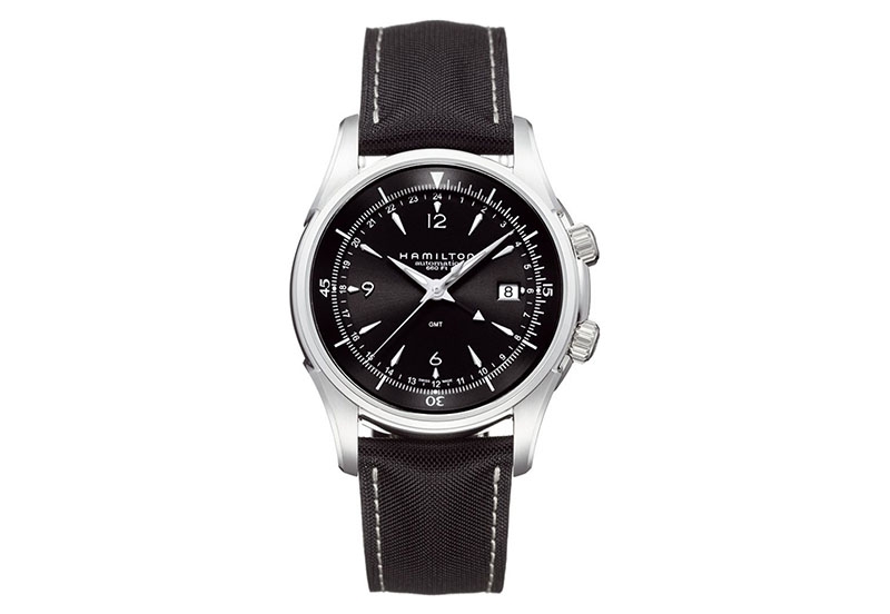 Hamilton horlogeband H32615835 - zwart Siliconen; nylon