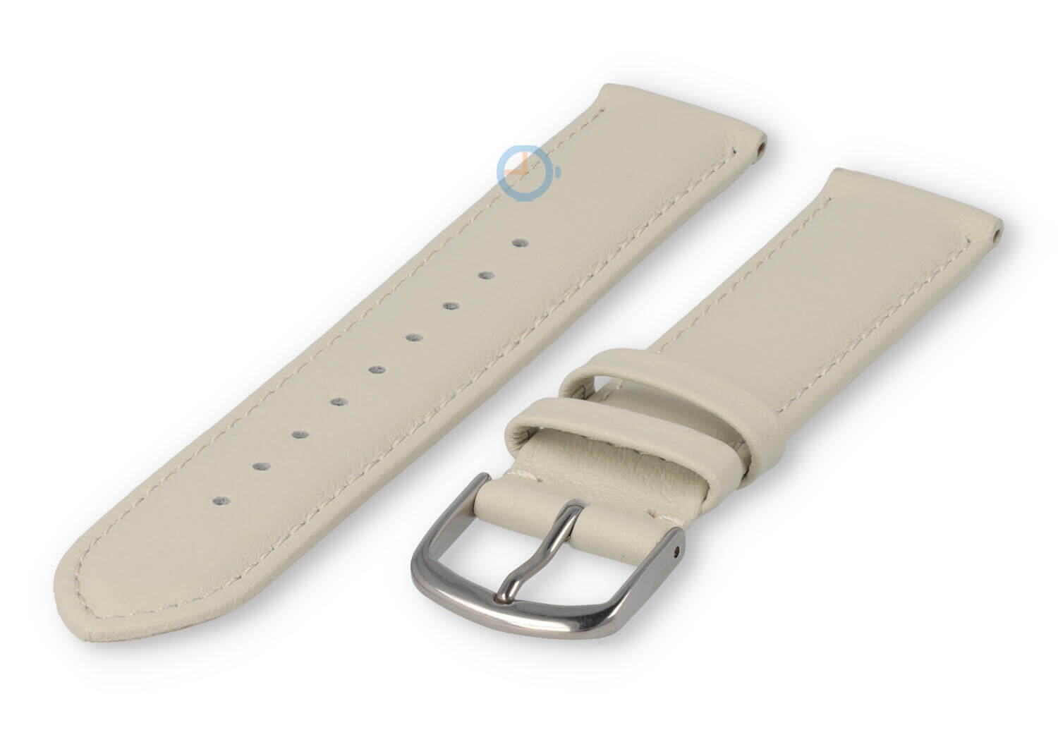 18mm horlogeband glad leer - zand