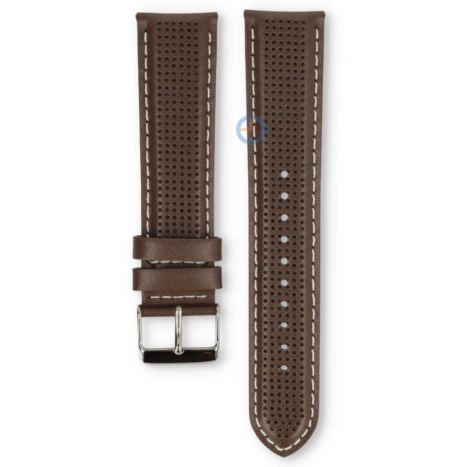 Universele 22mm bruin leren horlogeband - Lorus
