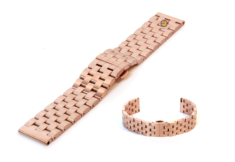 U-BOOT 24mm horlogeband staal mat rosegoud