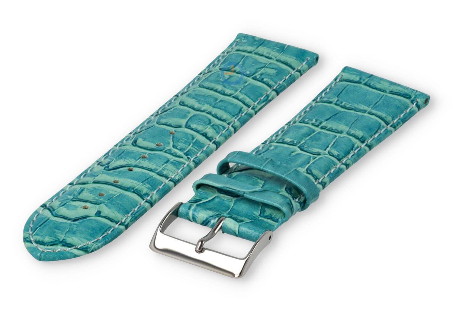 XL horlogeband van kalfsleer - 26mm - turquoise