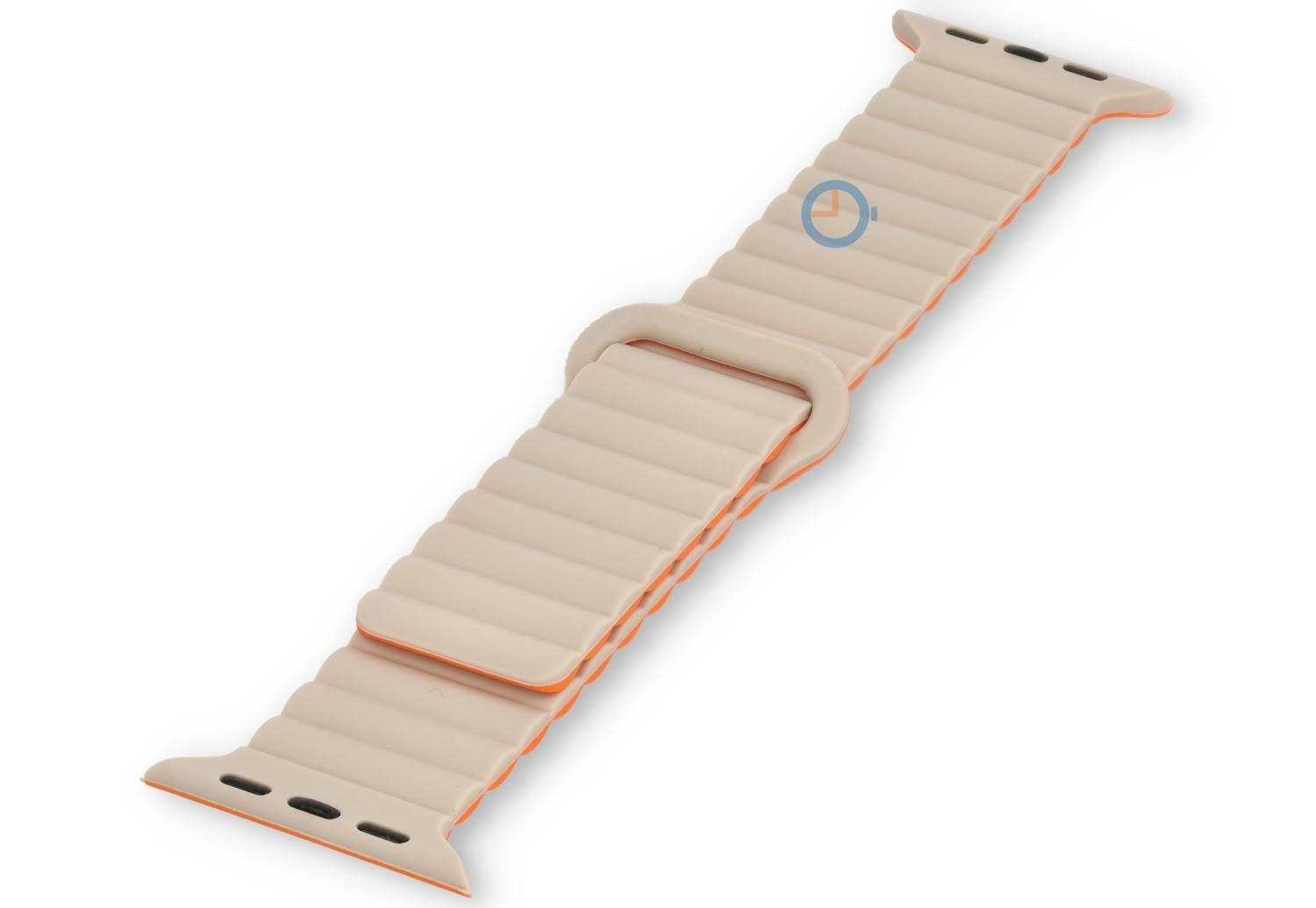 Magnetisch bandje Apple Watch 45mm - starlight orange