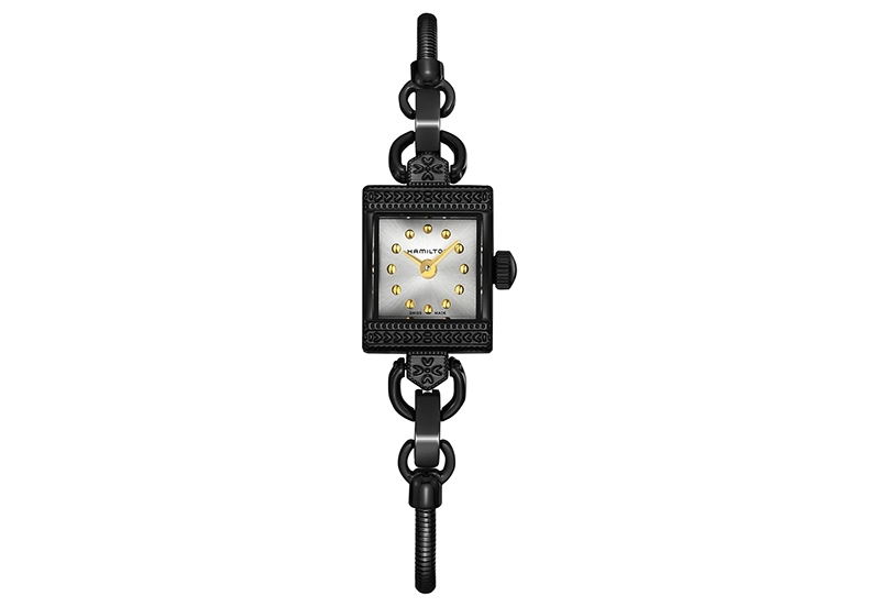 Hamilton horlogeband H31281150 - zwart staal