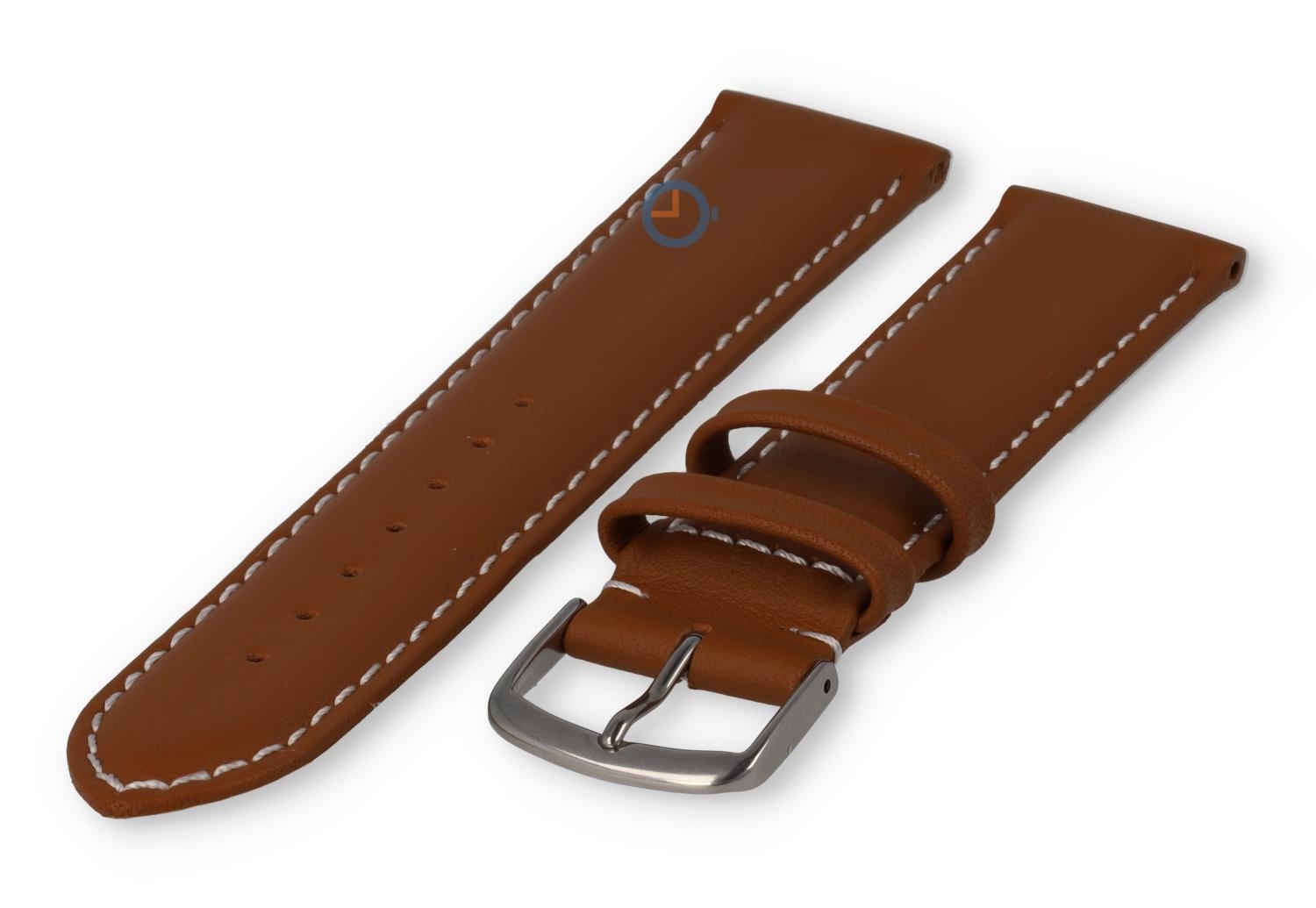 Oneven maat horlogeband leer - 21mm - cognacbruin