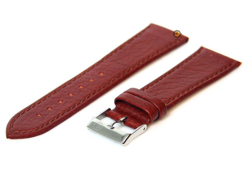 Horlogeband 22mm havannabruin buffelleer