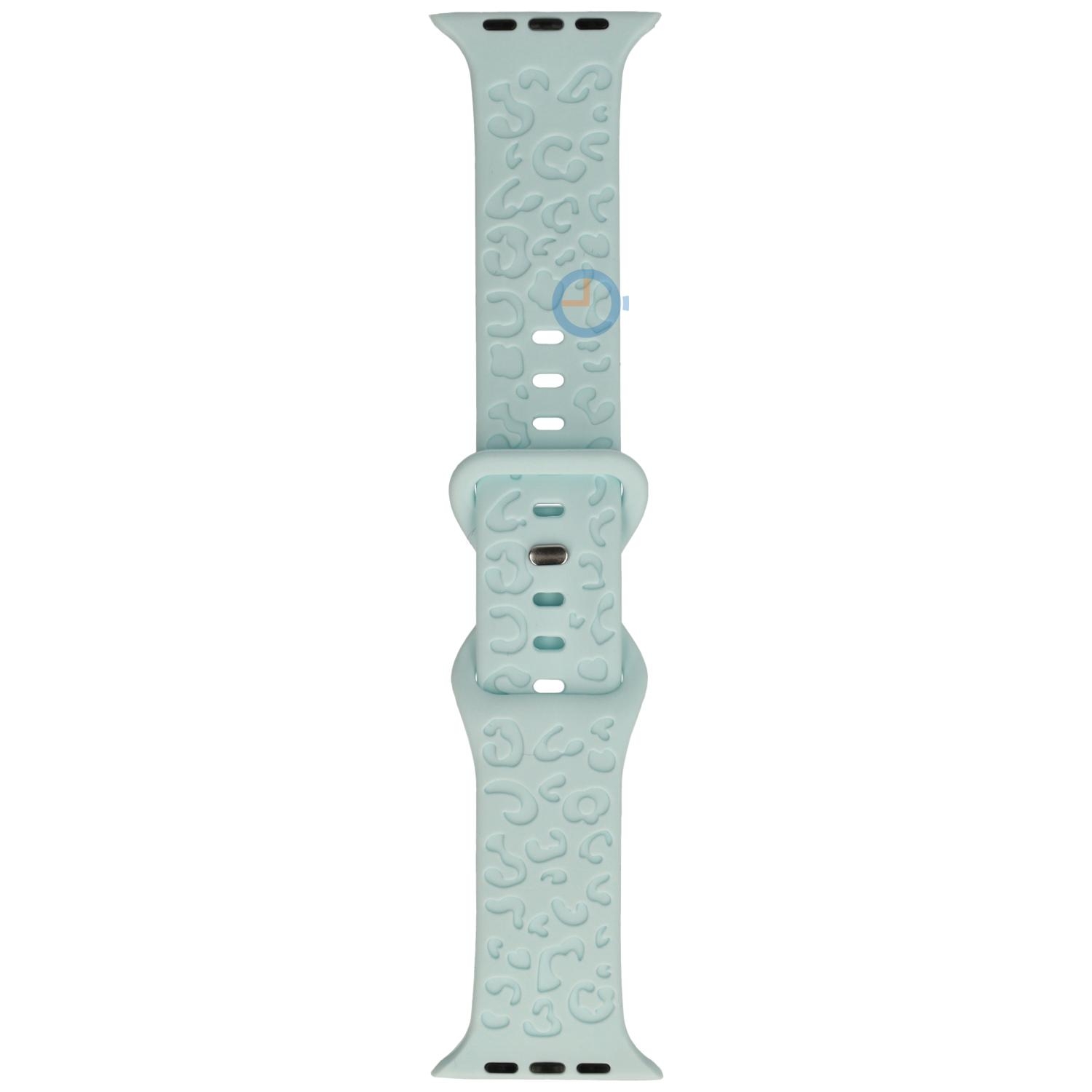Leopard bandje Apple Watch 45mm - Mint