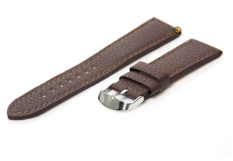 Horlogeband 22mm bruin leer