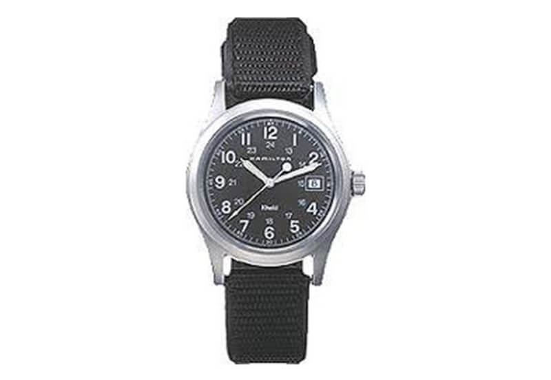 Hamilton horlogeband H68311333 - zwart leer met nylon