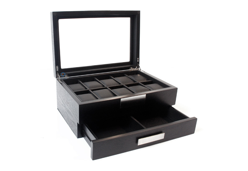 Design horlogekist met lade voor accessoires