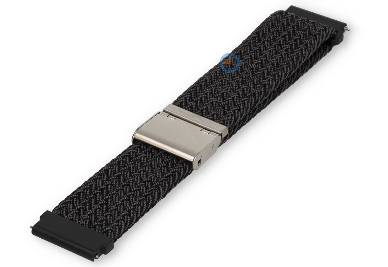 Nylon norlogeband Suunto Run - 22mm - zwart/grijs stof