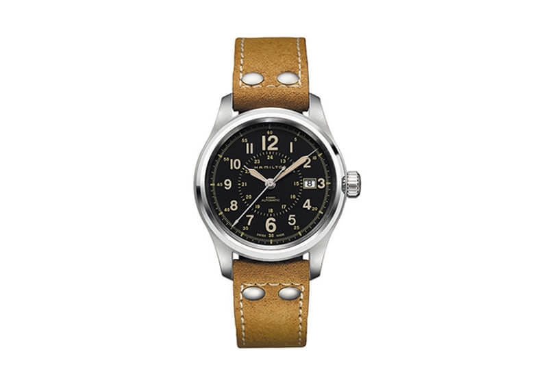 Hamilton horlogeband H70595593 - beige leer
