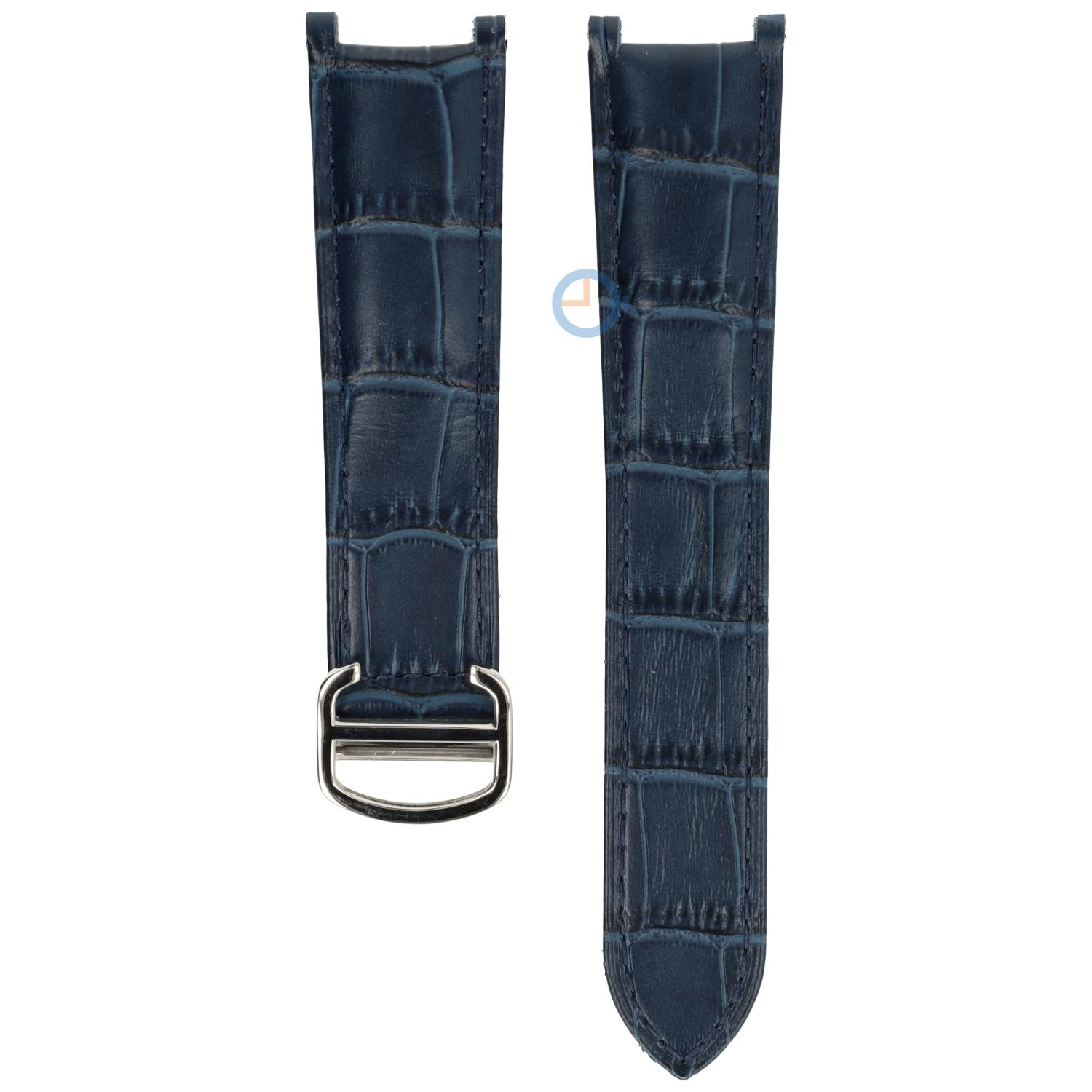 Horlogeband Cartier Pasha - 21/15 - blauw met zilver