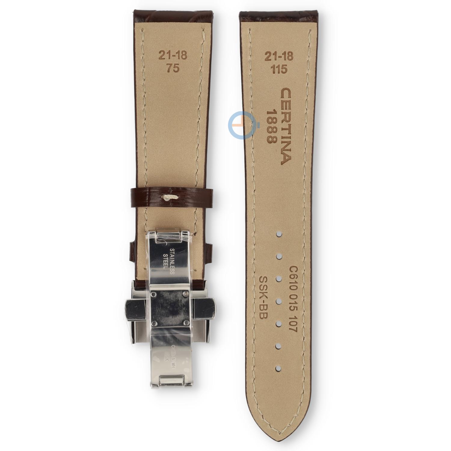 Certina bandje C0016171629700A 21/18mm leer