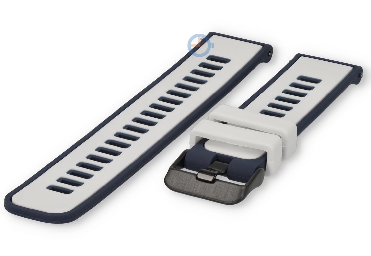 Snelwissel bandje 22mm - wit blauw