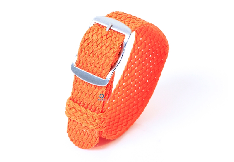 Perlon horlogeband 22mm oranje