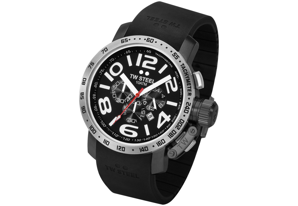 TW STEEL horlogeband TW42 zwarte gesp (22mm)